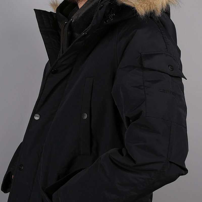 мужская черная куртка Carhartt WIP Anchorage Parka I000728-black - цена, описание, фото 4